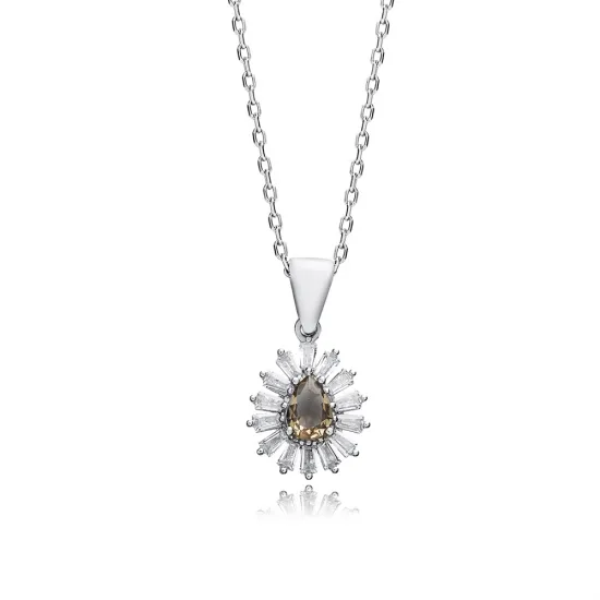 Flower Pear Zultanite 925 Sterling Silver Necklace Flower Pear Zultanite 925 Sterling Silver Necklace