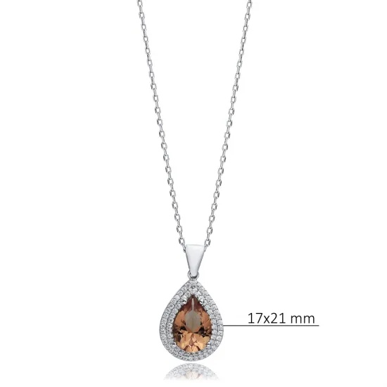 Pear 17 X 21mm Zultanite 925 Sterling Silver Necklace Pear 17 X 21mm Zultanite 925 Sterling Silver Necklace