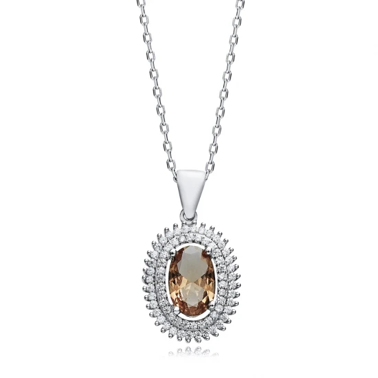 17 X 21mm Oval Shape Zultanite Sterling Silver Necklace - Sade 925 Silver Jewelry