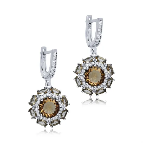 Round Dangle Zultanite 925 Sterling Silver Earrings Round Dangle Zultanite 925 Sterling Silver Earrings