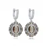 Oval Shape Dainty Silver Dangle Zultanite Earrings