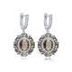 Oval Shape Dainty Silver Dangle Zultanite Earrings