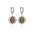 Stony Oval Shape Cluster Zultanite 925 Silver Earrings