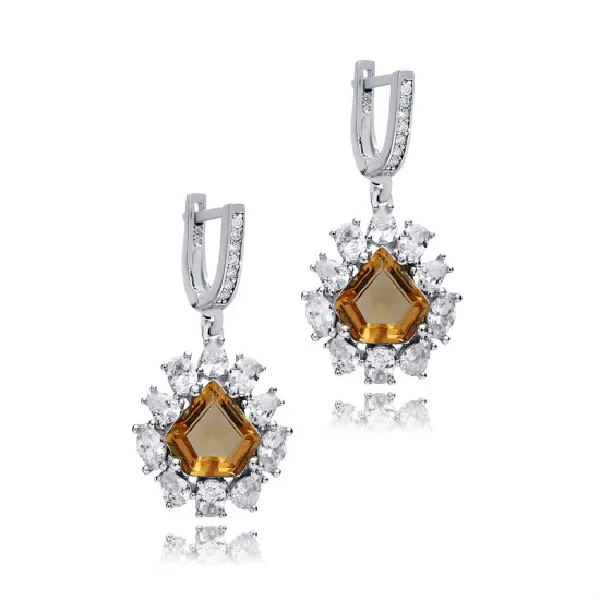 Pentagon Stony Dainty Cluster Zultanite Earrings Pentagon Stony Dainty Cluster Zultanite Earrings