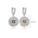 Stony Round Baguette Cluster Zultanite Silver Earrings Stony Round Baguette Cluster Zultanite Silver Earrings