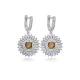 Stony Round Baguette Cluster Zultanite Silver Earrings Stony Round Baguette Cluster Zultanite Silver Earrings