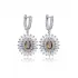 Stony Oval Baguette Cluster Zultanite Earrings