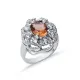 19 X 22mm Oval CZ Cluster Zultanite 925 Silver Ring 19 X 22mm Oval CZ Cluster Zultanite 925 Silver Ring