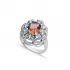 19 X 22mm Oval CZ Cluster Zultanite 925 Silver Ring
