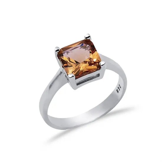 8 X 8mm Square Cluster Zultanite Sterling Silver Ring - Sade 925 Silver Jewelry