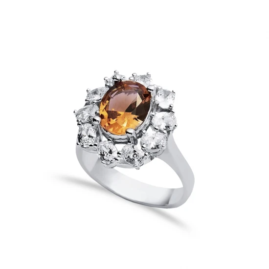 17 X 18mm Oval Cluster Zultanite Sterling Silver Ring