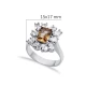 Rectangle Baguette Cut Cluster Zultanite Silver Ring | 925 Sterling Silver Wholesale | Sade Silver Rectangle Baguette Cut Cluster Zultanite Silver Ring - Sade 925 Silver Jewelry