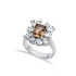 Rectangle Baguette Cut Cluster Zultanite Silver Ring