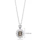 Baguette Stony Geometric CZ Zultanite Silver Necklace Baguette Stony Geometric CZ Zultanite Silver Necklace