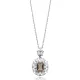 Baguette Stony Geometric CZ Zultanite Silver Necklace Baguette Stony Geometric CZ Zultanite Silver Necklace