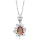 Stony Pear Shape CZ Zultanite Necklace