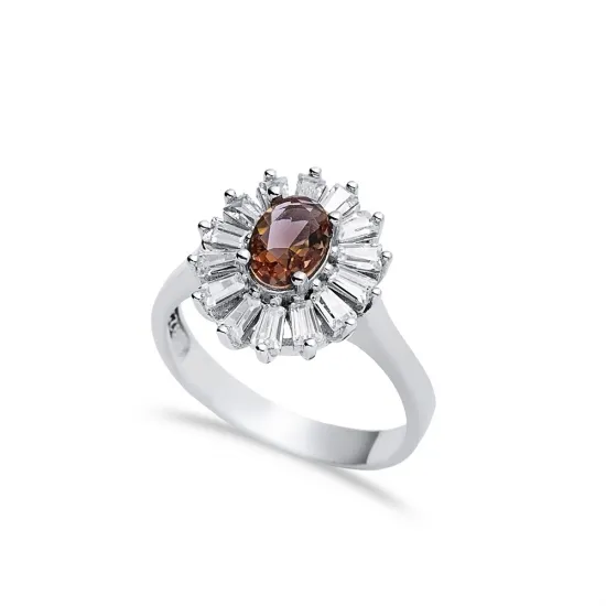 13x15 mm Oval Cut Cluster Zultanite Ring