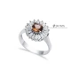 14mm Round Cut Cluster Zultanite Sterling Silver Ring - Sade 925 Silver Jewelry