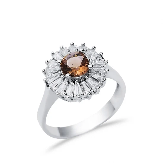 14mm Round Cut Cluster Zultanite Sterling Silver Ring - Sade 925 Silver Jewelry
