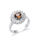 14mm Round Cut Cluster Zultanite Sterling Silver Ring - Sade 925 Silver Jewelry