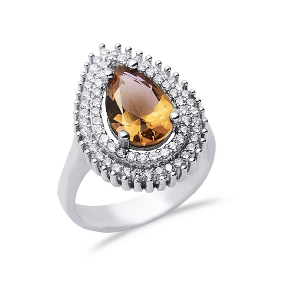 17 X 22mm Pear Shiny CZ Zultanite Sterling Silver Ring 17 X 22mm Pear Shiny CZ Zultanite Sterling Silver Ring