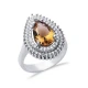 17 X 22mm Pear Shiny CZ Zultanite Sterling Silver Ring 17 X 22mm Pear Shiny CZ Zultanite Sterling Silver Ring