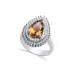 17 X 22mm Pear Shiny CZ Zultanite Sterling Silver Ring