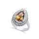 17 X 22mm Pear Shiny CZ Zultanite Sterling Silver Ring 17 X 22mm Pear Shiny CZ Zultanite Sterling Silver Ring