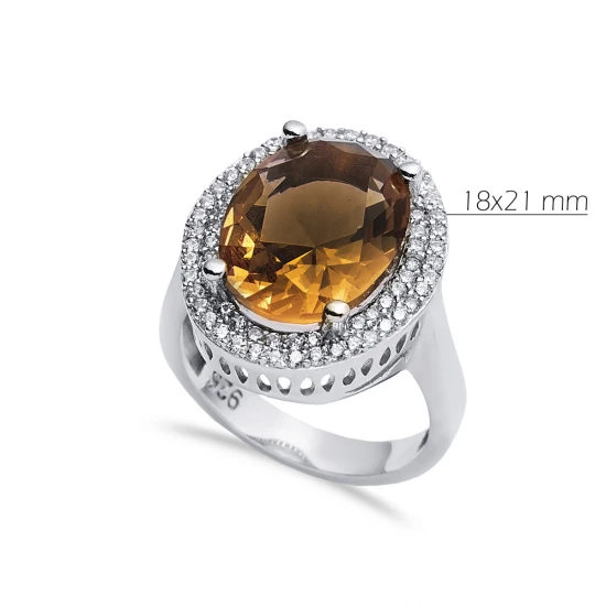 18 X 21mm Oval Shiny CZ Zultanite Sterling Silver Ring 18 X 21mm Oval Shiny CZ Zultanite Sterling Silver Ring