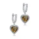 12 X 13mm Heart Cluster Zultanite 925 Silver Earrings 12 X 13mm Heart Cluster Zultanite 925 Silver Earrings