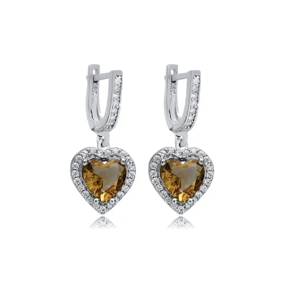 12 X 13mm Heart Cluster Zultanite 925 Silver Earrings 12 X 13mm Heart Cluster Zultanite 925 Silver Earrings