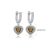 10x10 mm Heart Cluster Zultanite Earrings