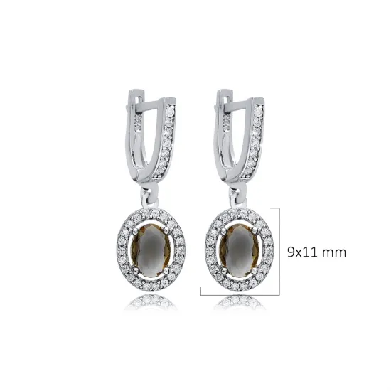 9 X 11mm Oval Cluster Zultanite 925 Silver Earrings 9 X 11mm Oval Cluster Zultanite 925 Silver Earrings