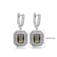13 X 15mm Baguette Cluster Zultanite Silver Earrings