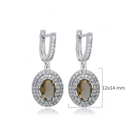 12 X 14mm Oval Cluster Zultanite 925 Silver Earrings