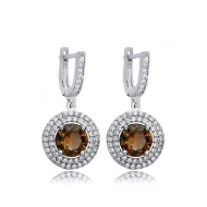 15 Round Oval Cluster Zultanite 925 Silver Earrings