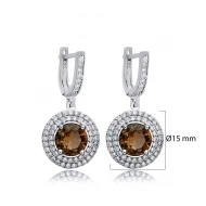 15 Round Oval Cluster Zultanite 925 Silver Earrings