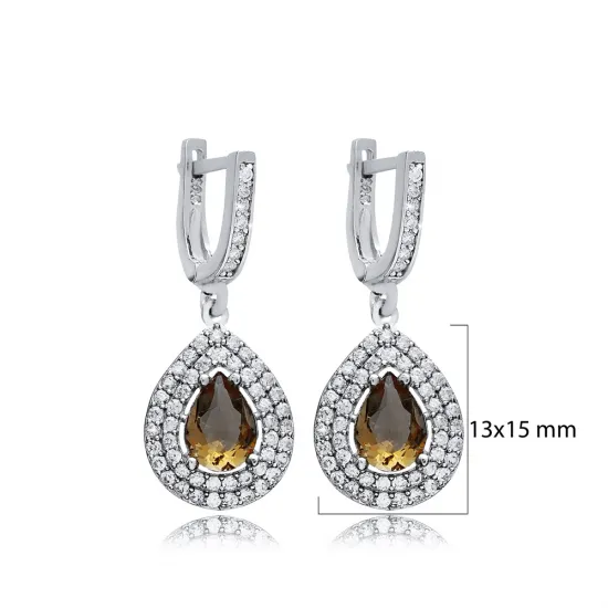 13x15 mm Pear Cluster Zultanite Earrings 13x15 mm Pear Cluster Zultanite Earrings