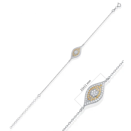 CZ Evil Eye Whosale 925 Sterling Silver Bracelet CZ Evil Eye Whosale 925 Sterling Silver Bracelet