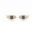 Evil Eye Sapphire Sterling Silver Earrings