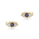 Evil Eye Sapphire Sterling Silver Earrings | 925 Sterling Silver Wholesale | Sade Silver Evil Eye Sapphire Sterling Silver Earrings - Sade 925 Silver Jewelry