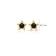 Black Beaded Star 925 Sterling Silver Earrings Black Beaded Star 925 Sterling Silver Earrings