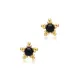 Black Beaded Star 925 Sterling Silver Earrings Black Beaded Star 925 Sterling Silver Earrings