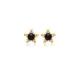 Black Beaded Star 925 Sterling Silver Earrings Black Beaded Star 925 Sterling Silver Earrings