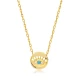 Round Evil Eye Turquoise Sterling Silver Necklace Round Evil Eye Turquoise Sterling Silver Necklace