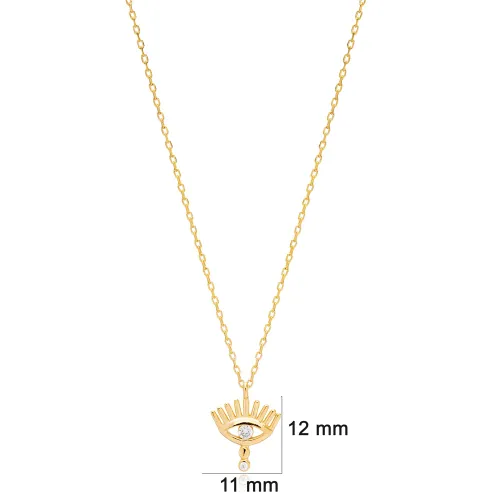 Evil Eye CZ Necklace in 925 Sterling Silver Evil Eye CZ Necklace in 925 Sterling Silver
