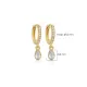 Teardrop Clear CZ Dangle 925 Sterling Silver Earrings