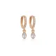 Teardrop Clear CZ Dangle 925 Sterling Silver Earrings
