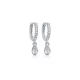 Teardrop Clear CZ Dangle 925 Sterling Silver Earrings
