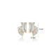Tiny CZ Baguette 925 Sterling Silver Earrings